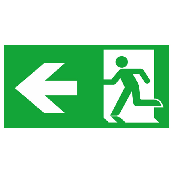 Left Legend for the Spectrum Endure Anti-Ligature Exit Sign